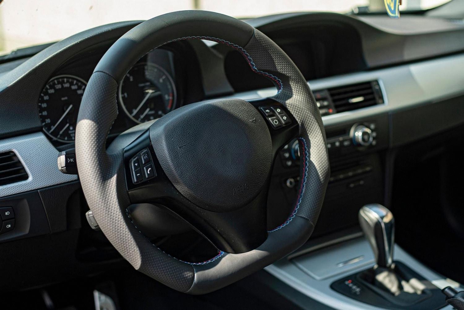 Clean detailed dashboard and steering wheel of a used car ready for sale in the UAE